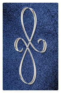 DF35T 601 SL SH BL Silver Scroll Shimmer Blue Background